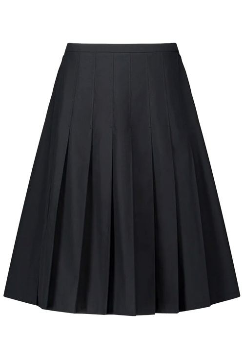 black pleated skirt on a white background