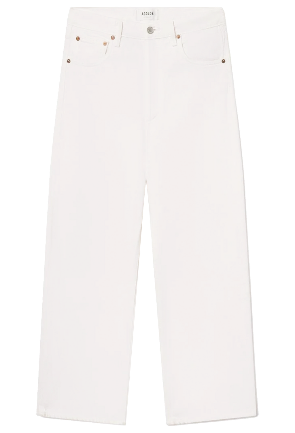 White jeans on a white background