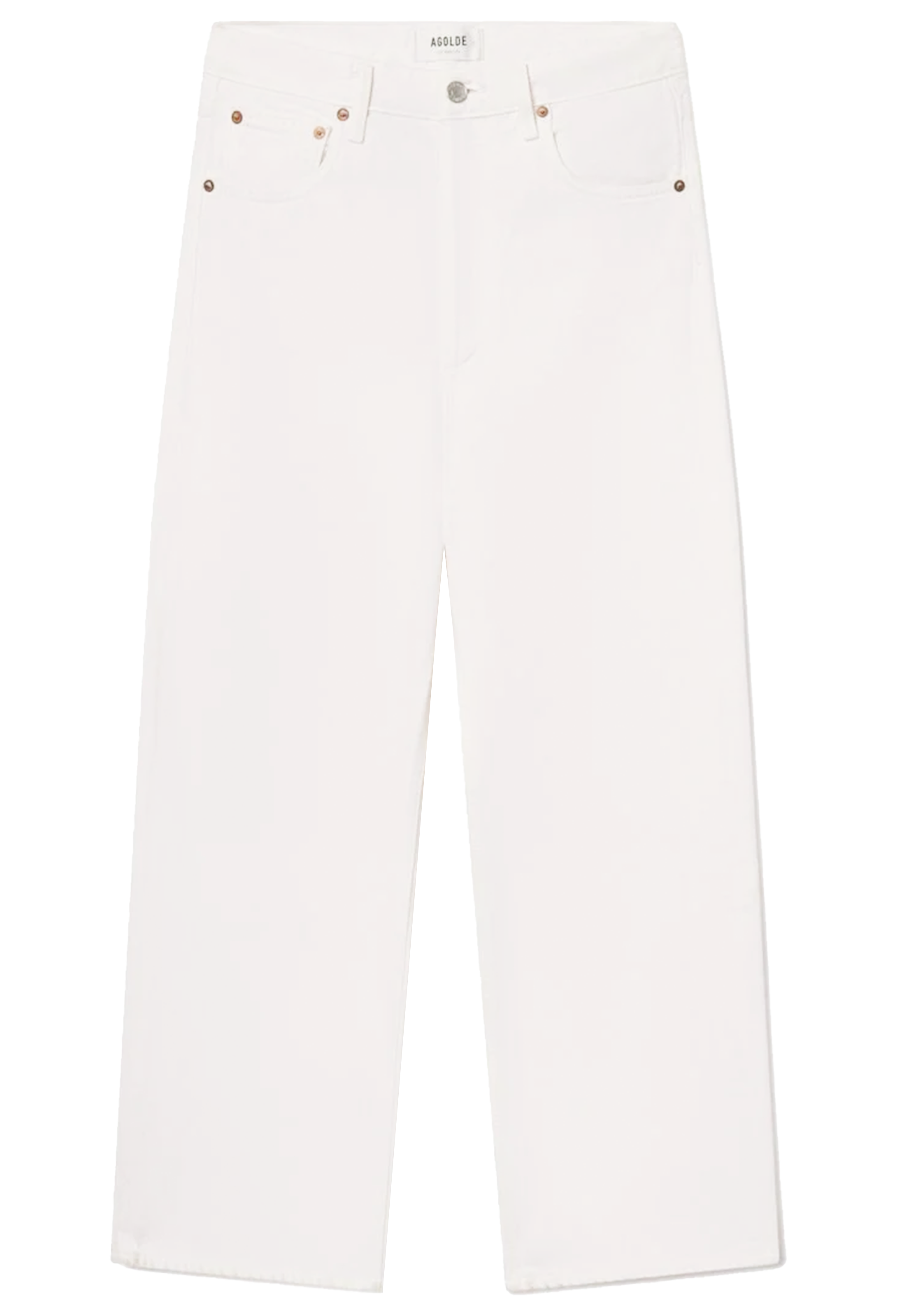 White jeans on a white background