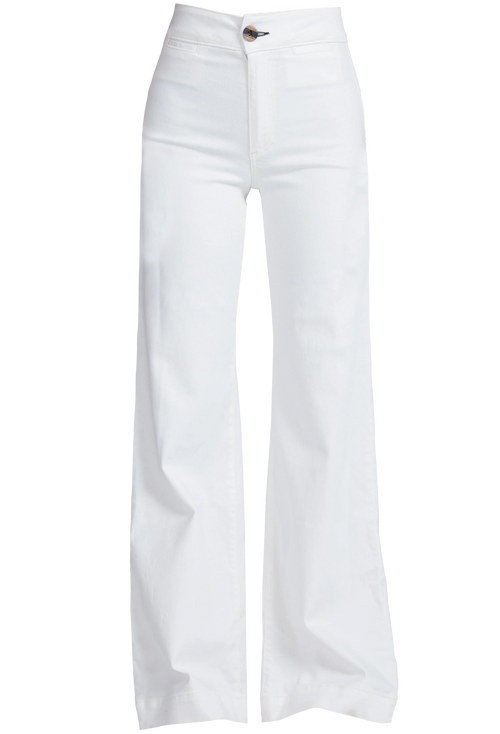 White pants on a white background
