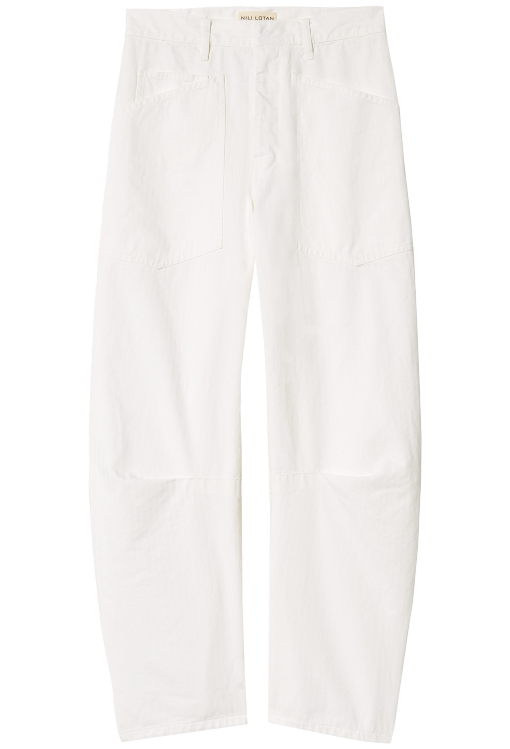 White pants on a white background
