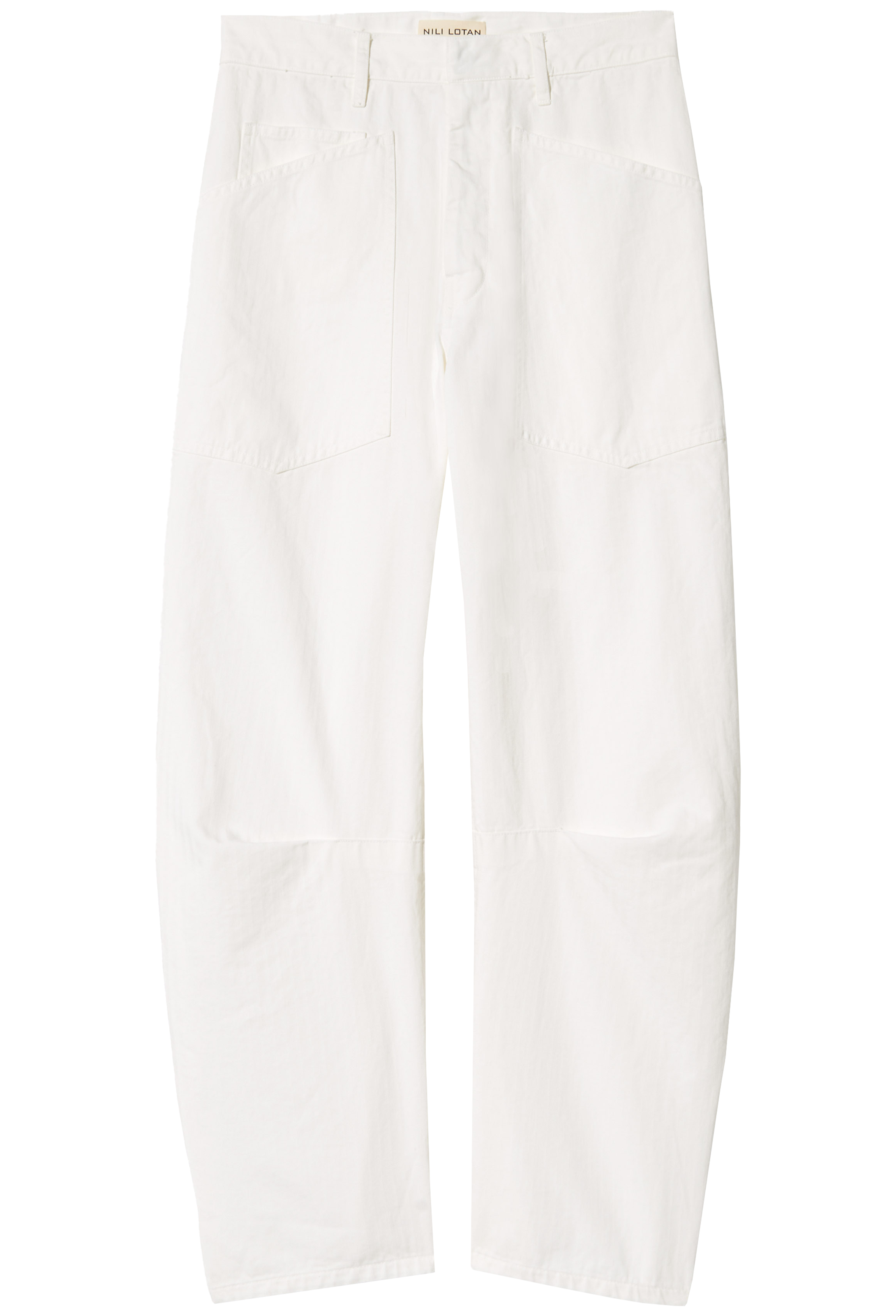 White pants on a white background