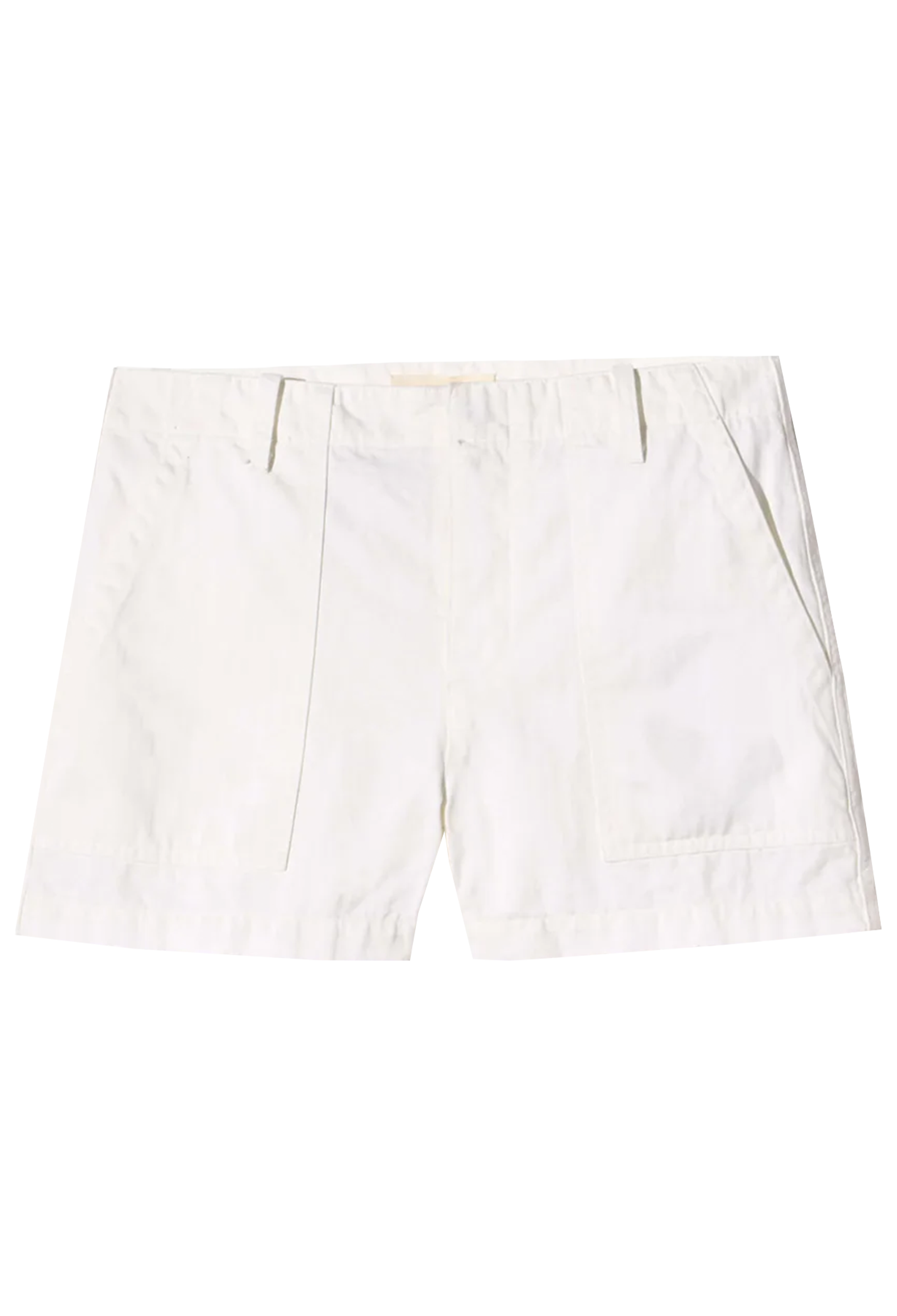 White shorts on a white background