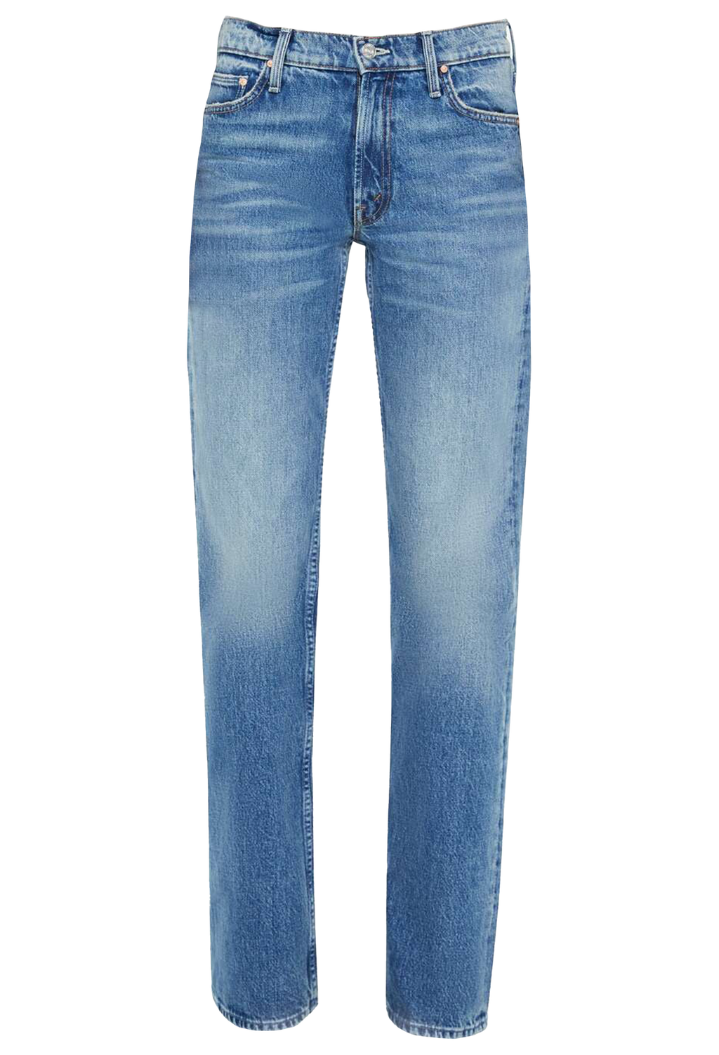 Blue jeans on a white background