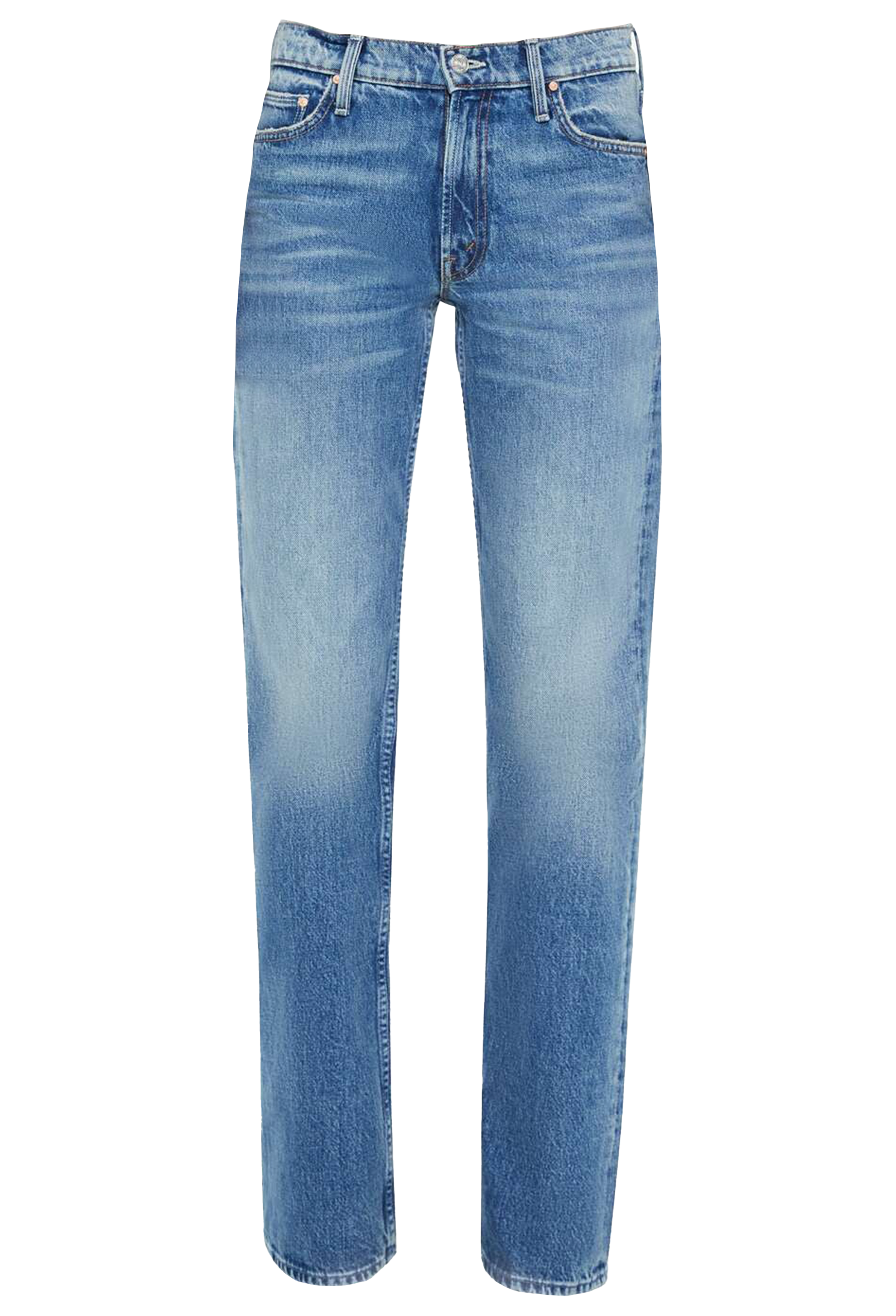 Blue jeans on a white background
