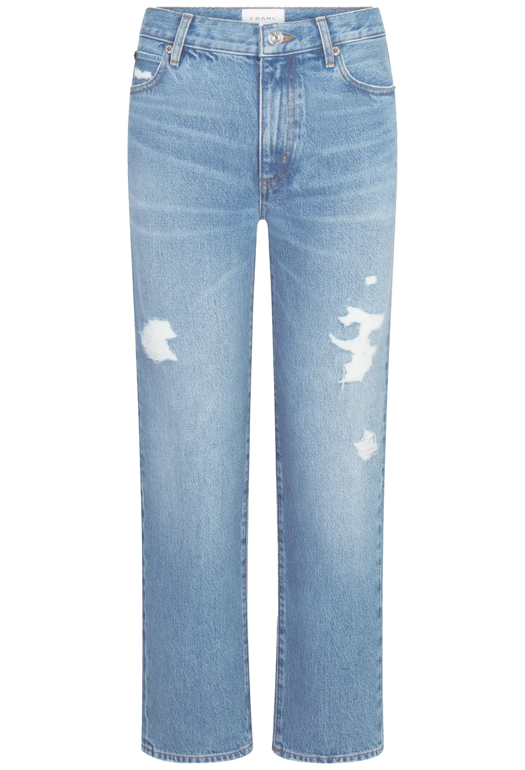 blue jeans against a white background