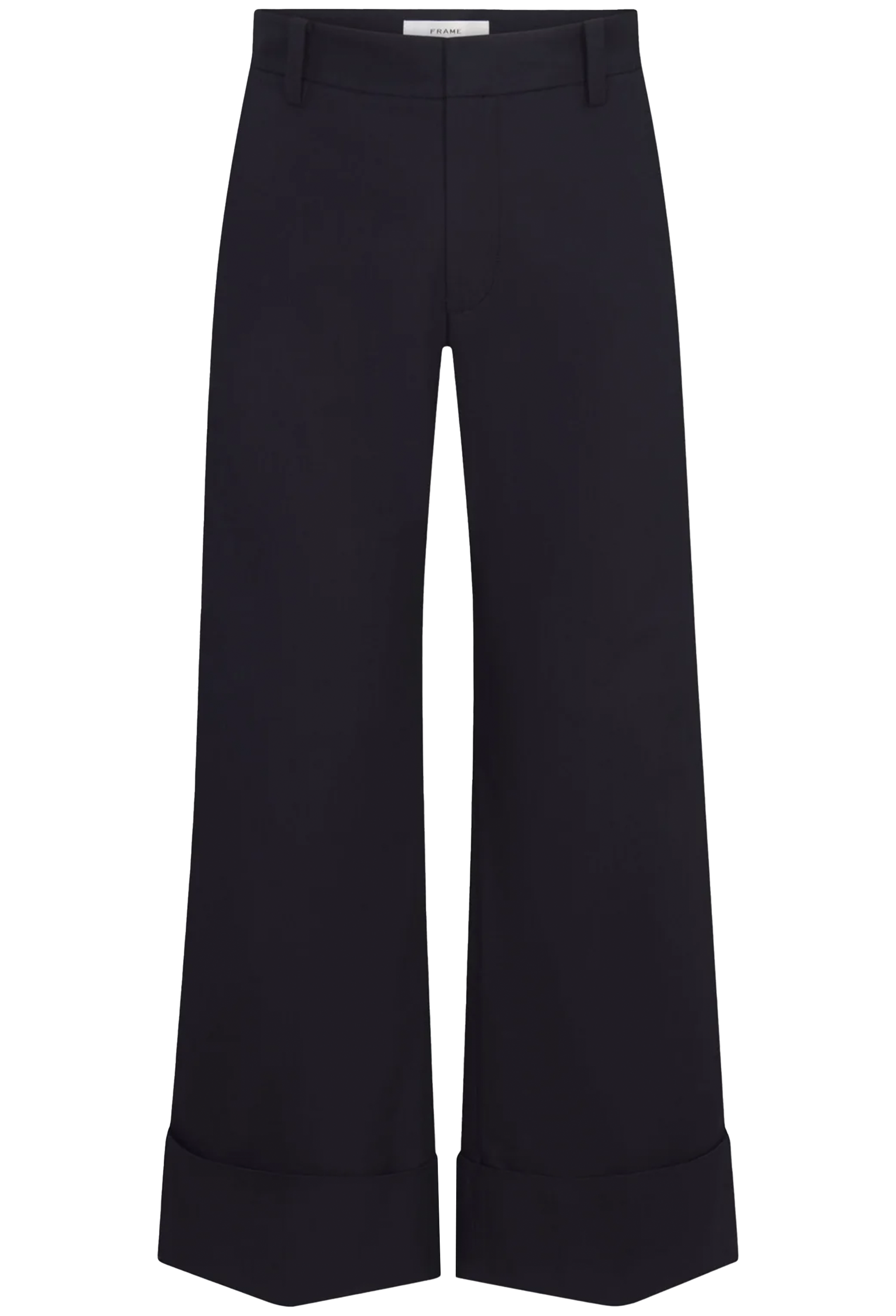 navy wide-leg pants on a white background