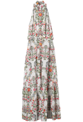 Floral patterned dress on a white background