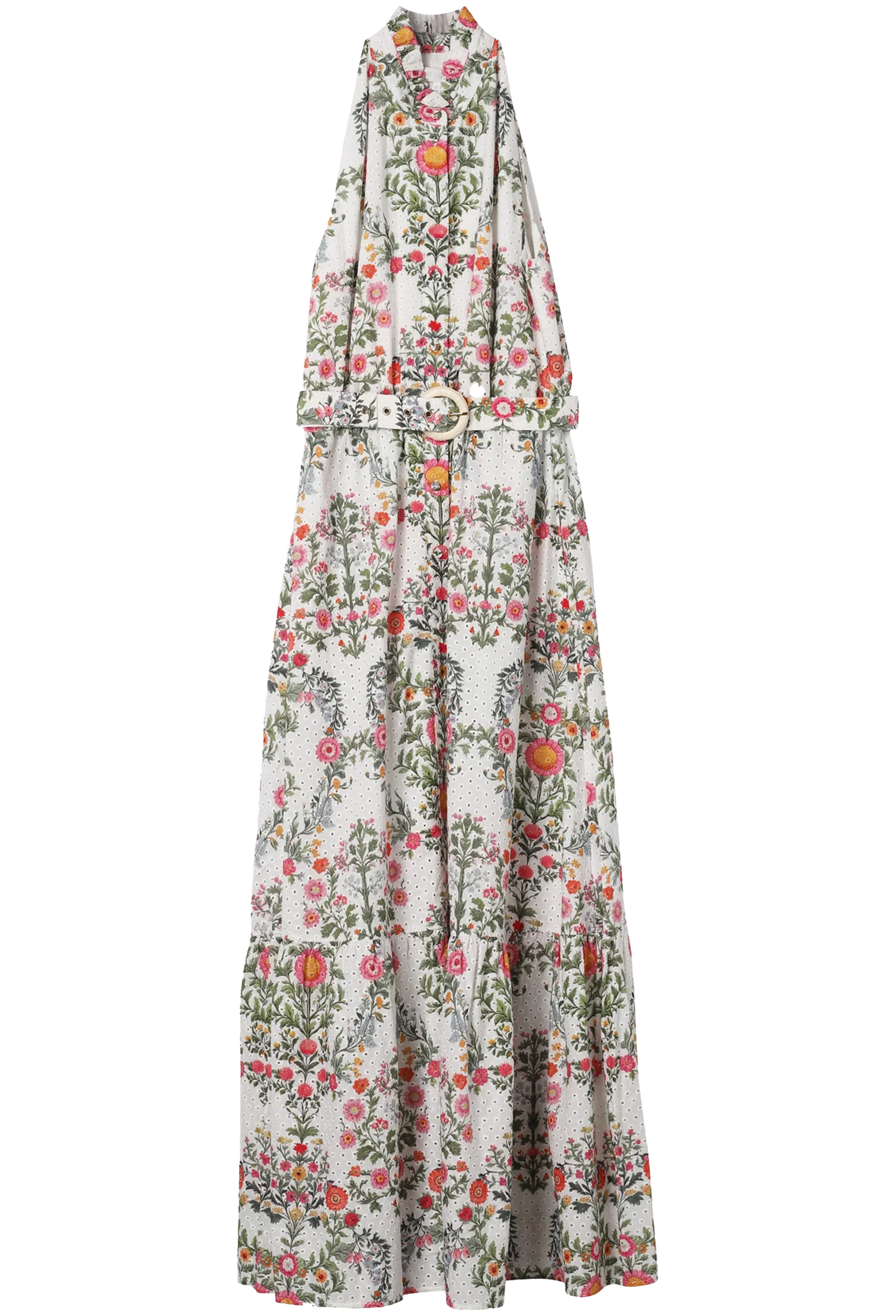 Floral patterned dress on a white background