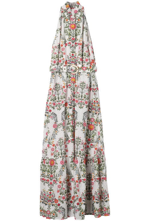 Floral patterned dress on a white background