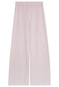 light purple terry cloth pants on a white background