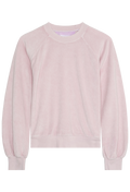 light purple terry cloth sweatshirt on a white background
