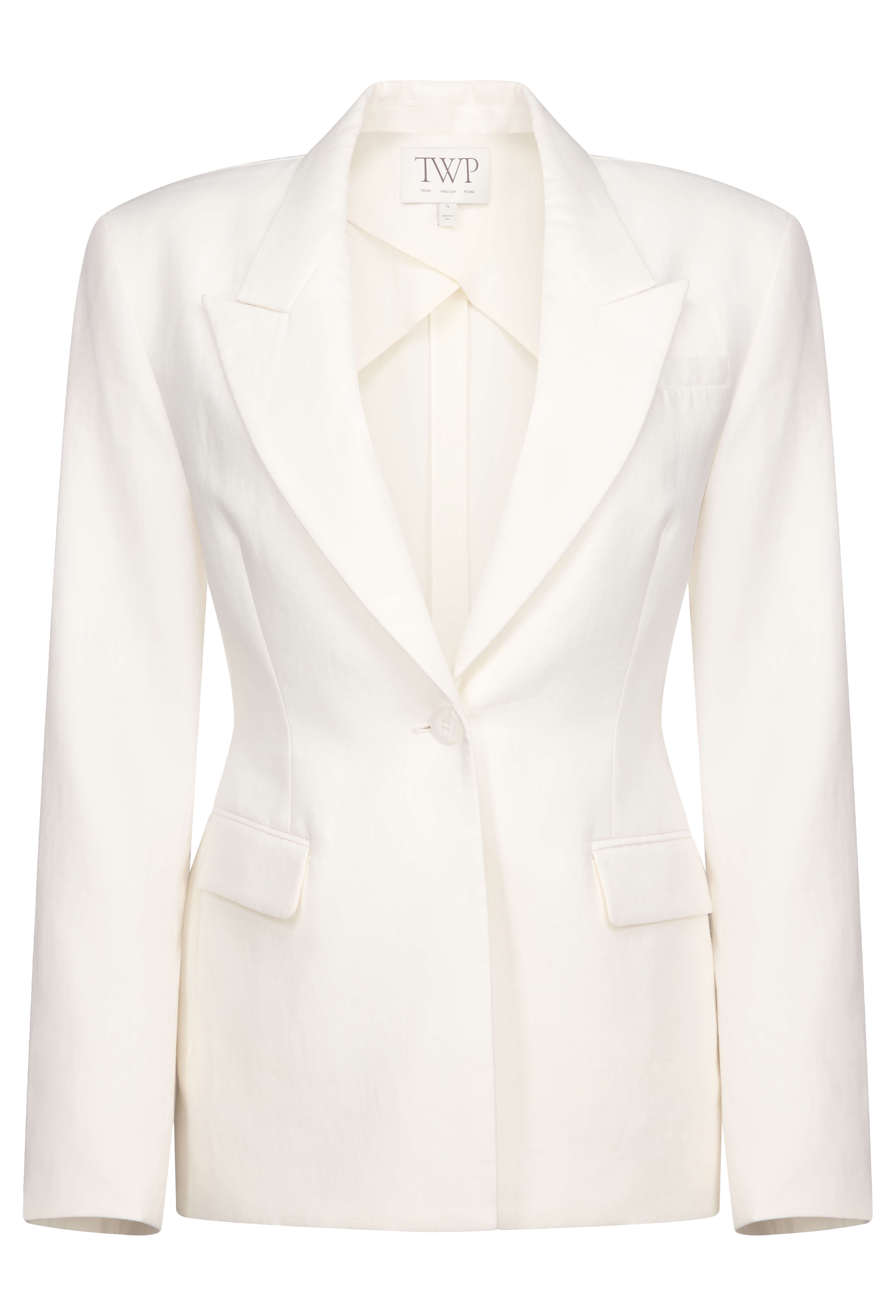 white blazer on a white background