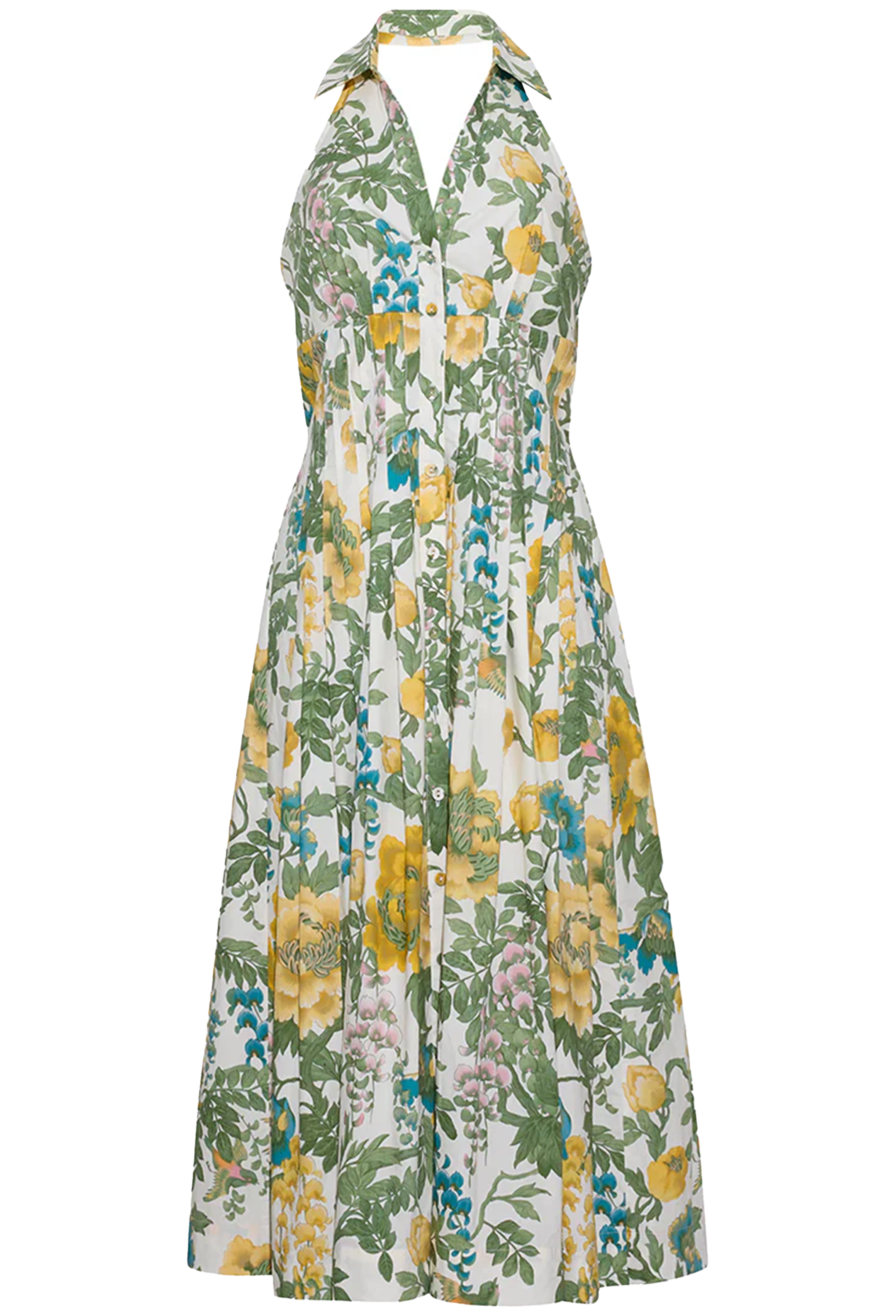 Floral patterned dress on a white background
