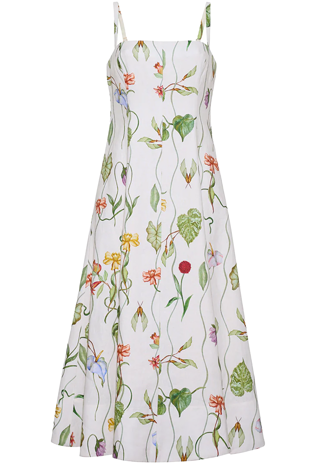 Floral patterned dress on a white background