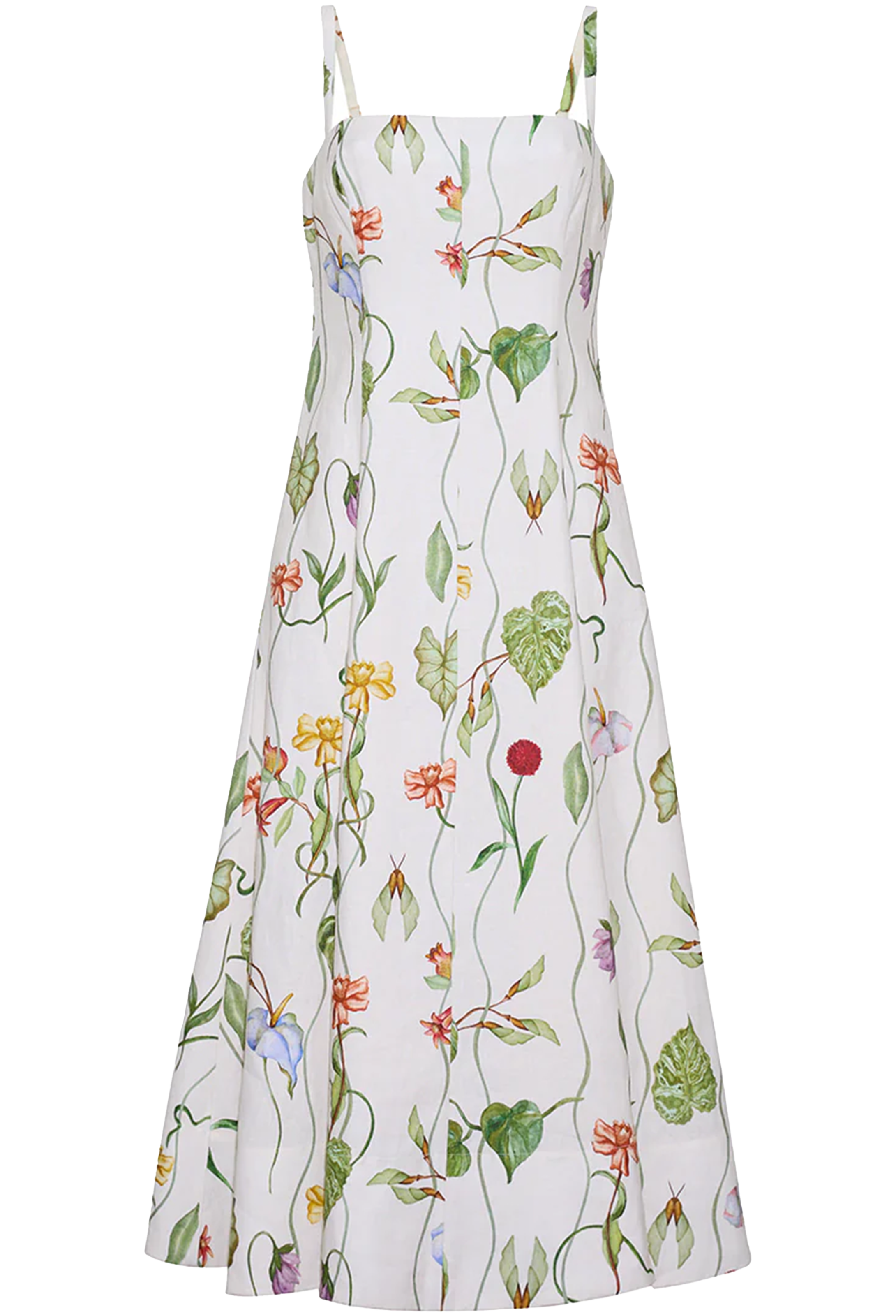 Floral patterned dress on a white background