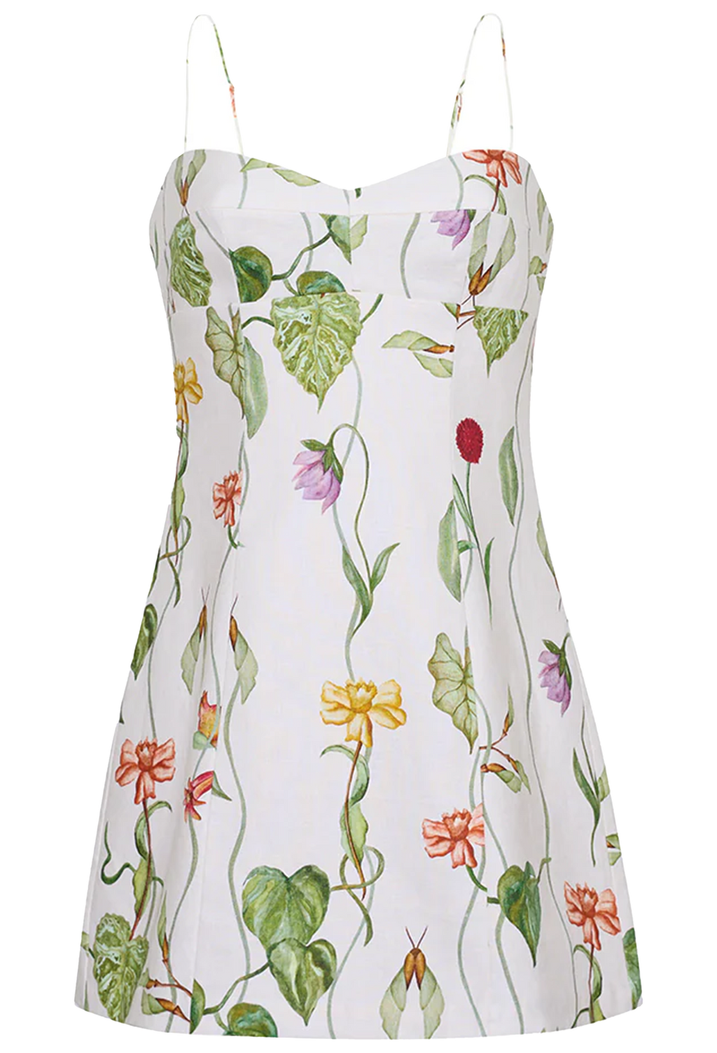 Floral patterned dress on a white background