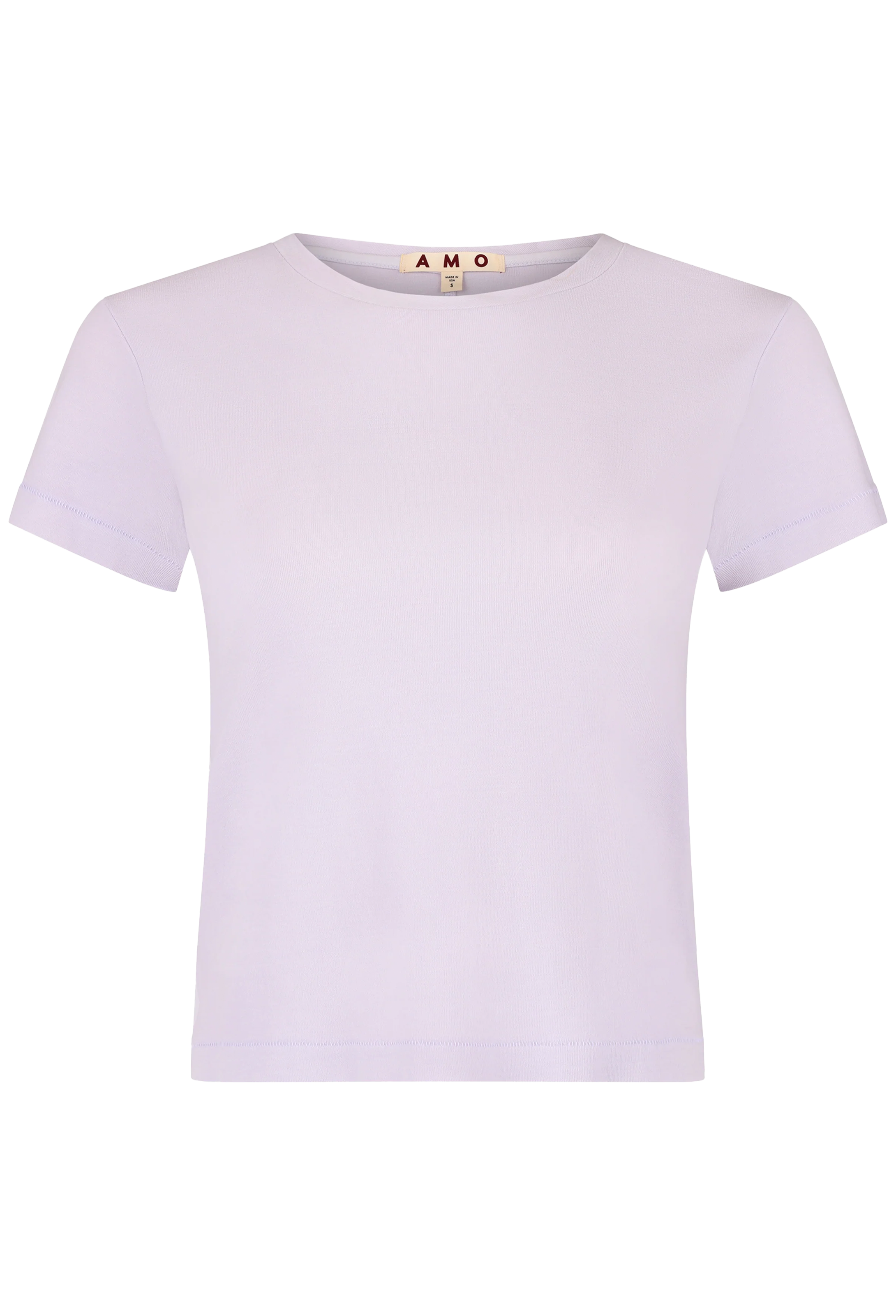 Plain light purple t-shirt on a white background