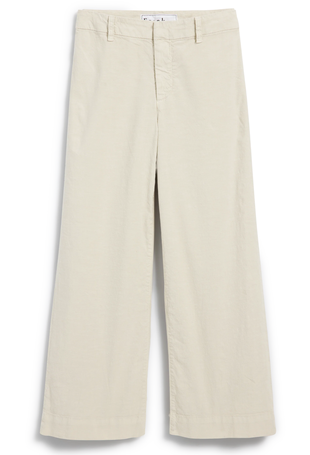 off white wide-leg pants on a white background