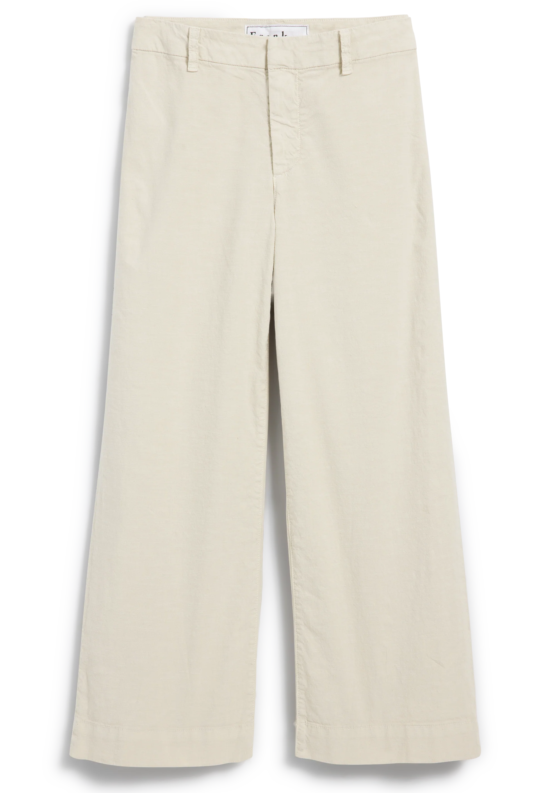 off white wide-leg pants on a white background