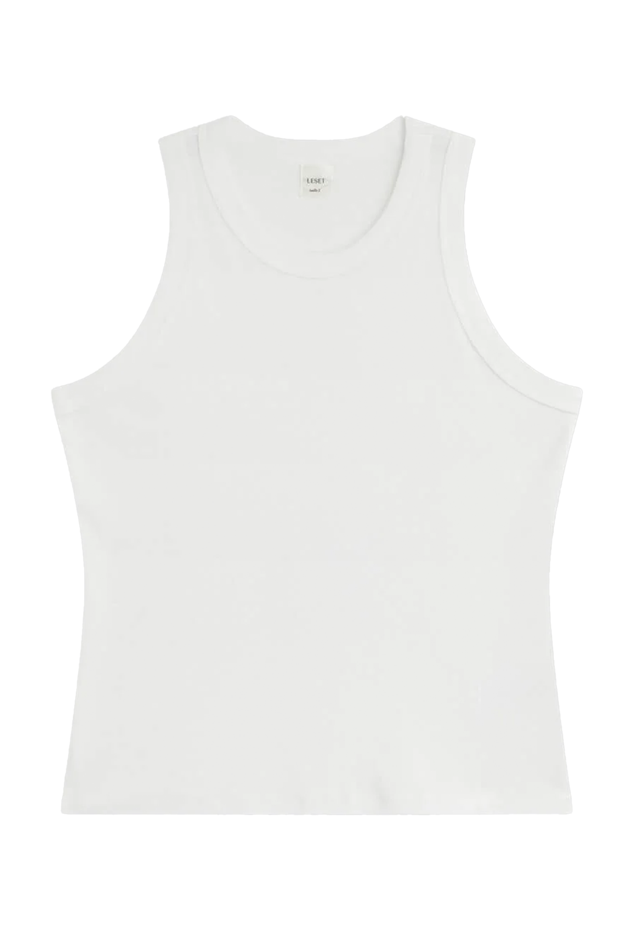 White tank top on a white background