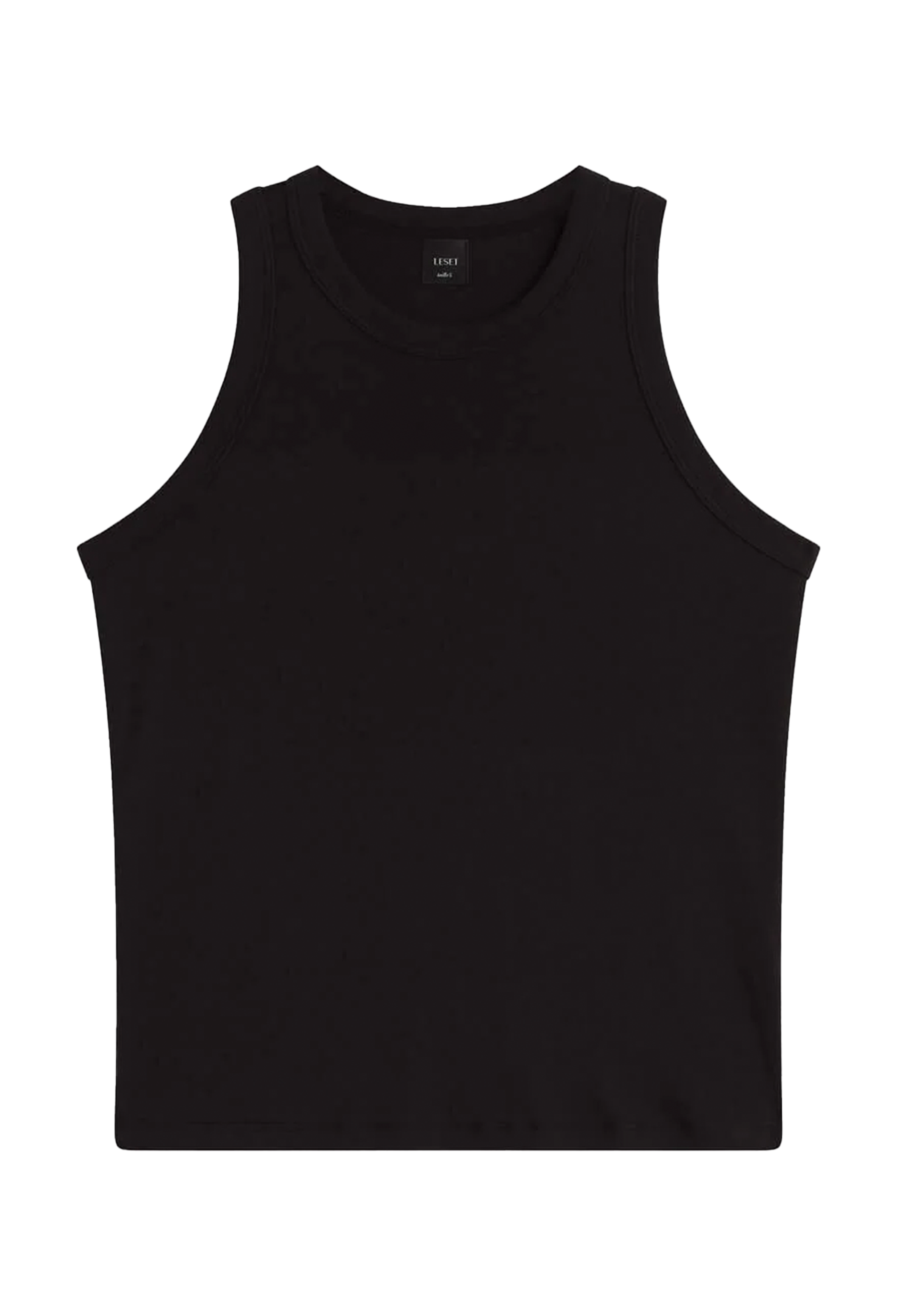 Black tank top on a white background