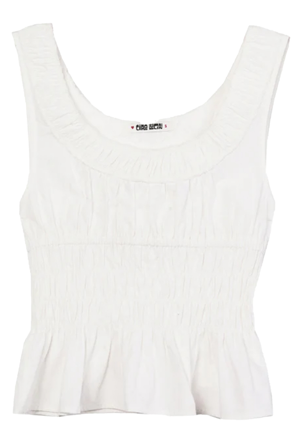 White tank top on a white background