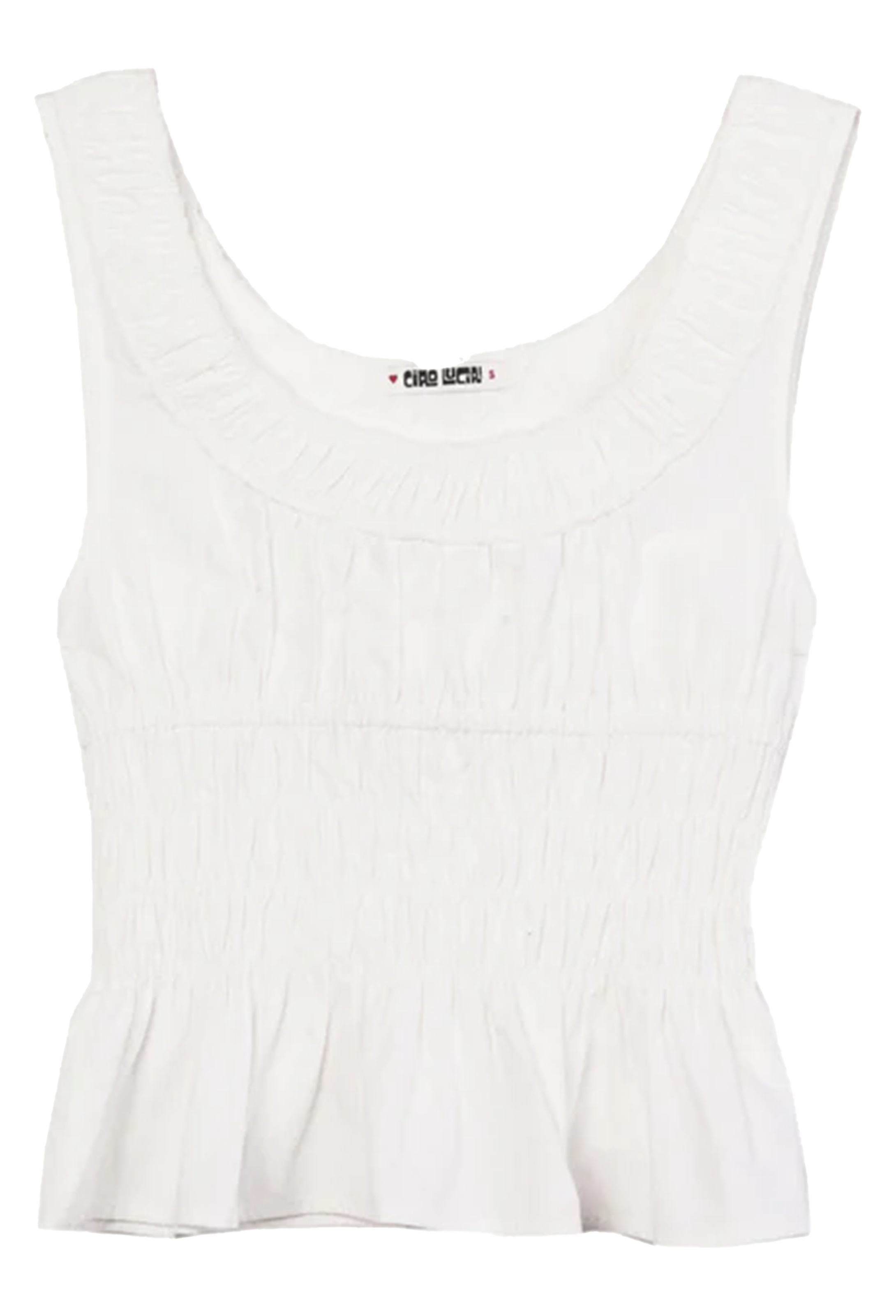 White tank top on a white background
