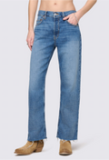 Person wearing blue jeans on a white background