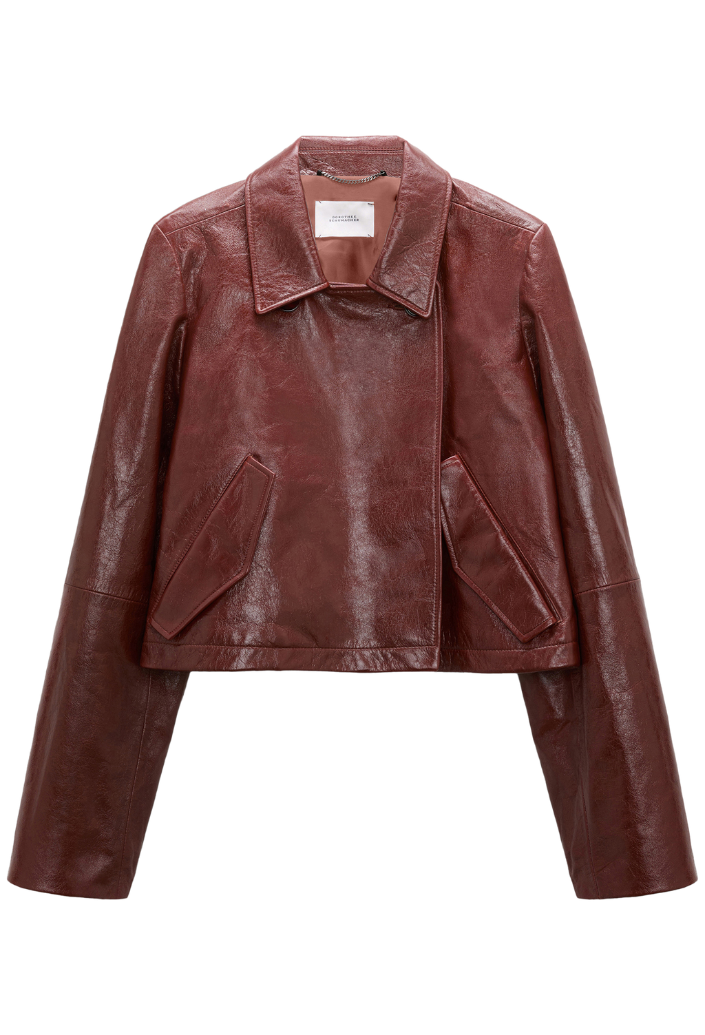 red leather jacket on a white background