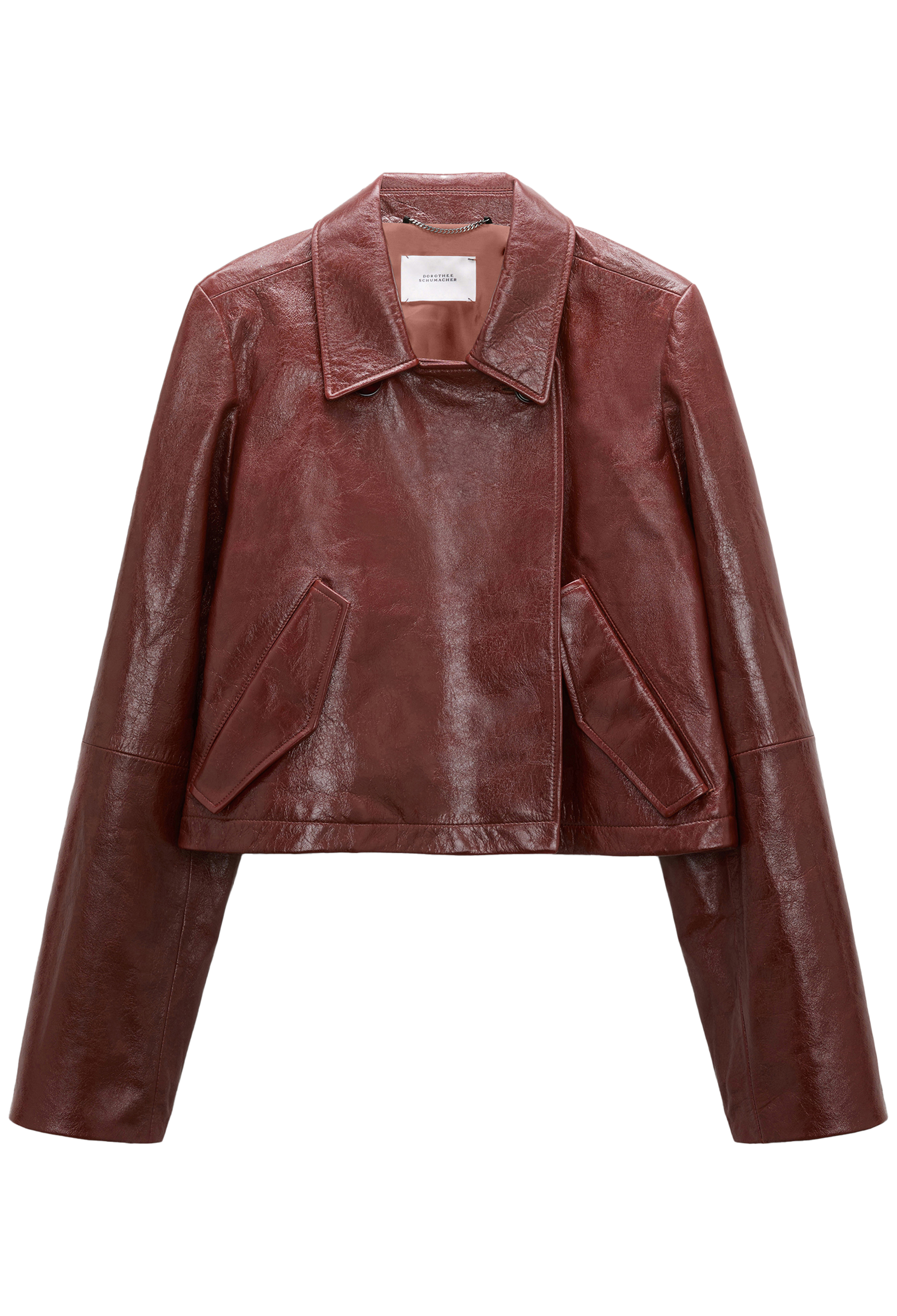 red leather jacket on a white background