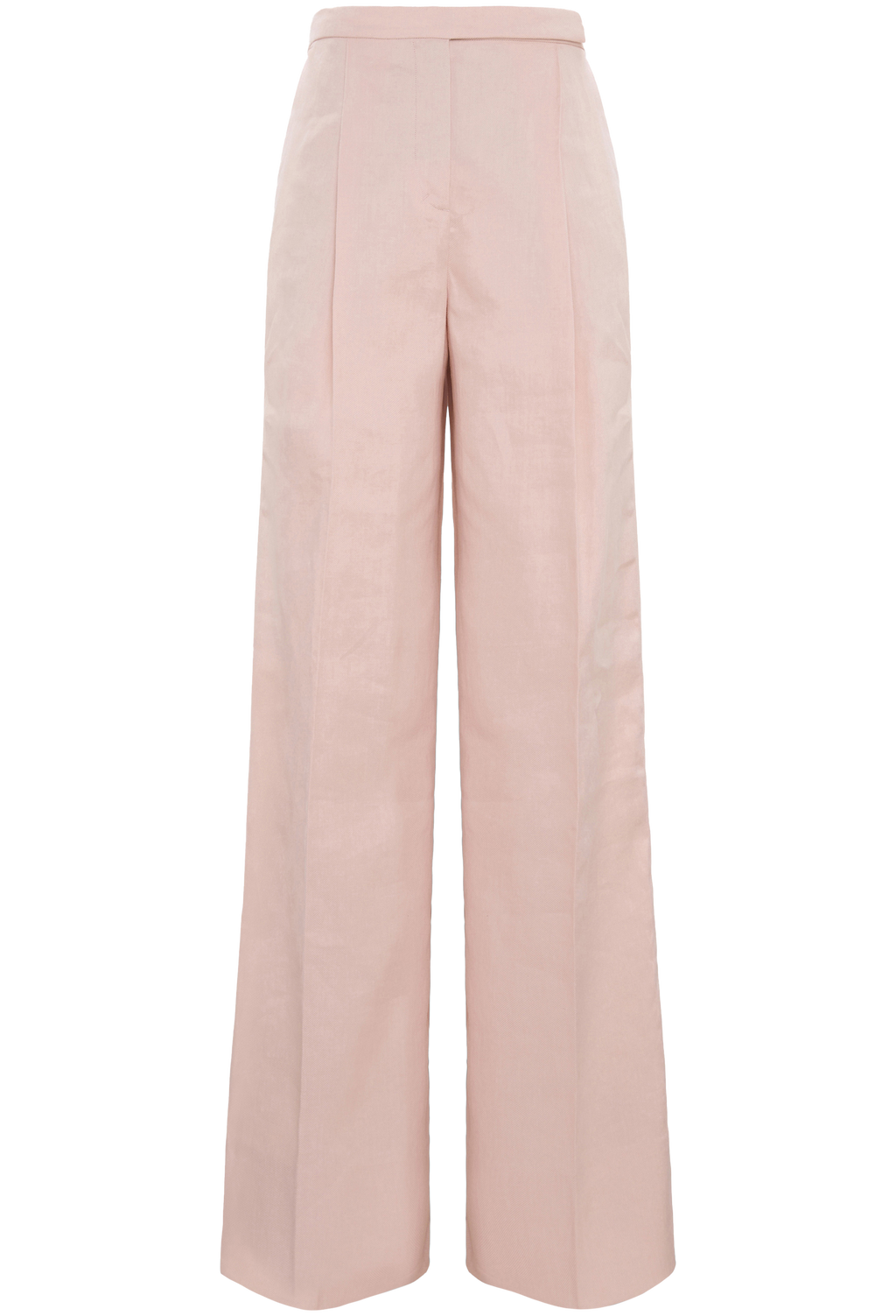 Light pink wide-leg pants on a white background