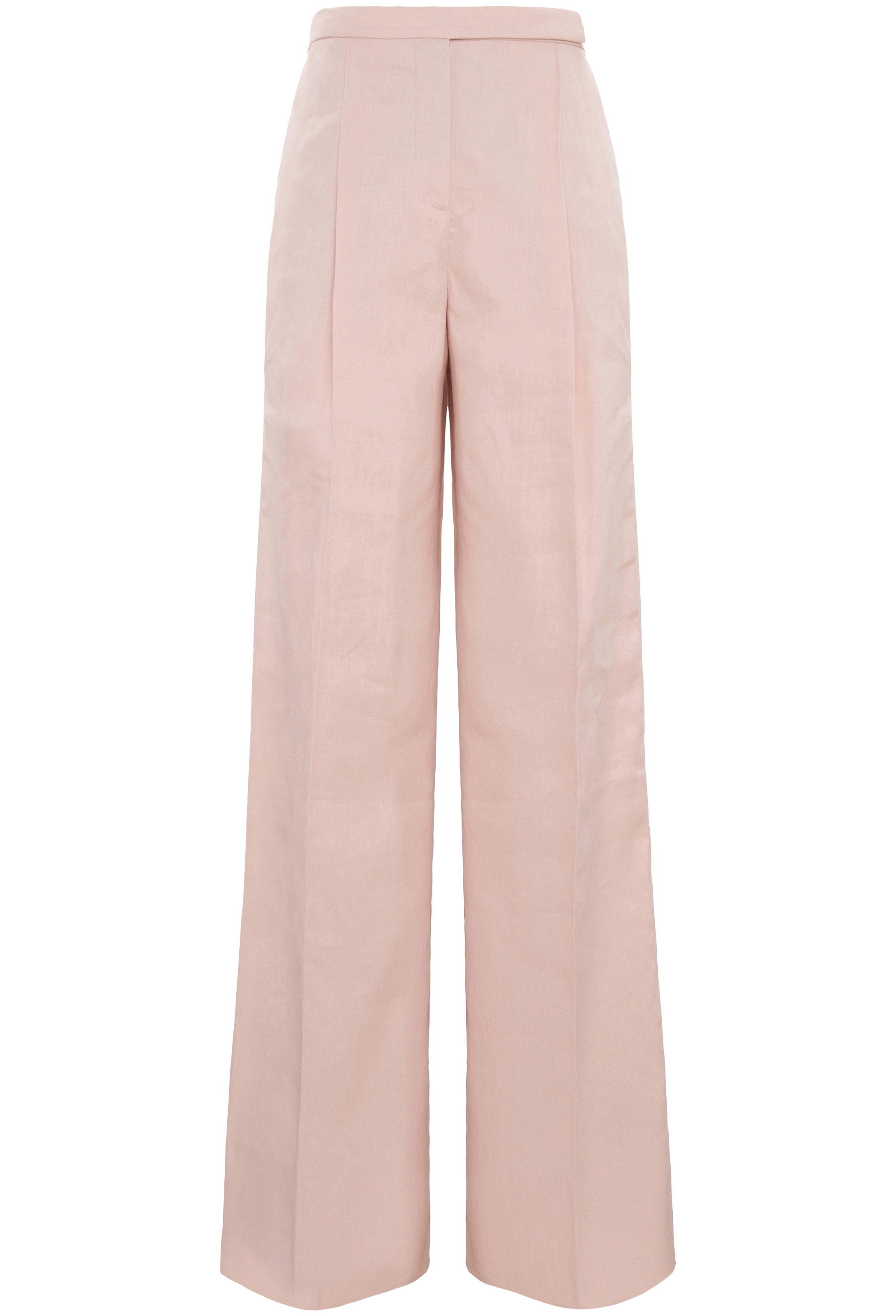 Light pink wide-leg pants on a white background
