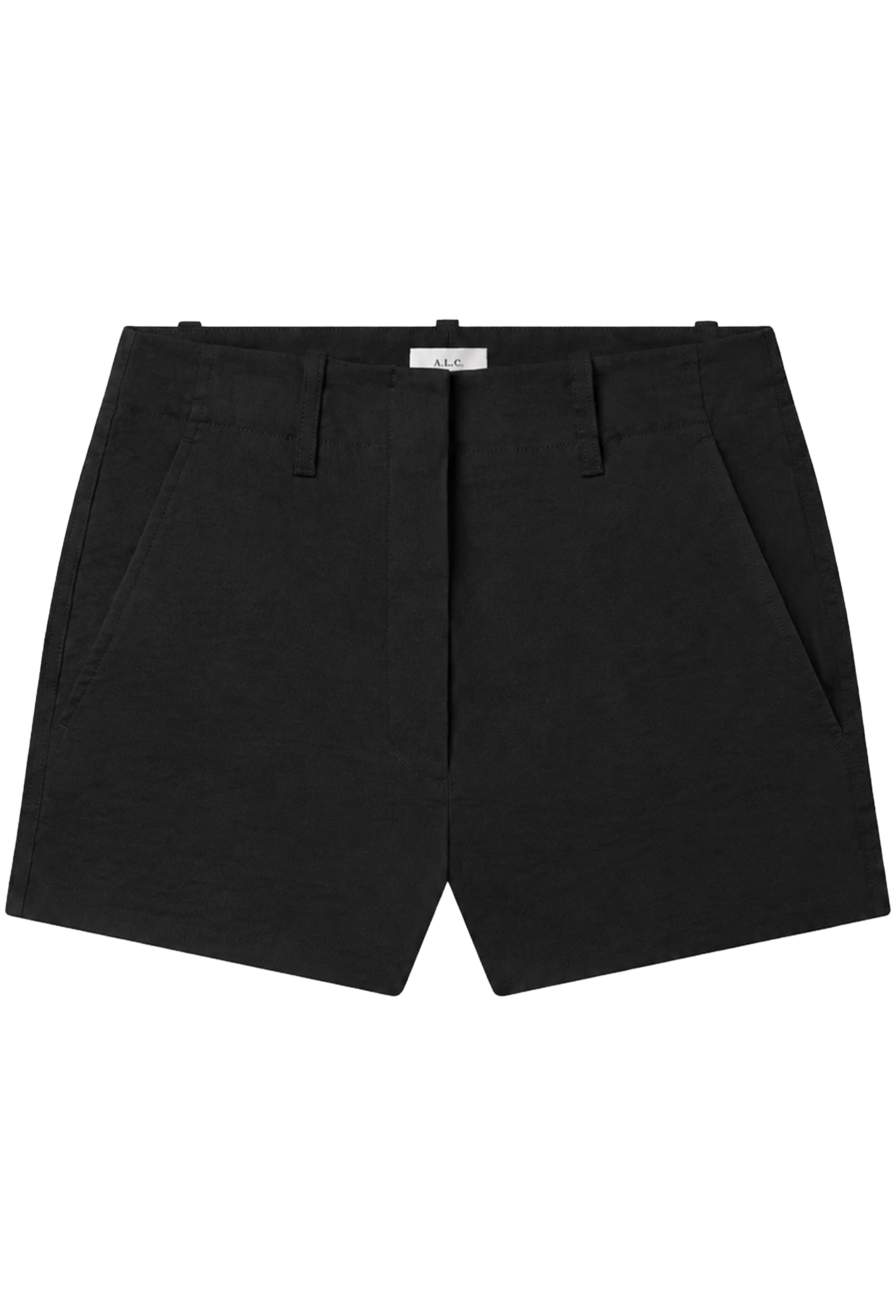 Black shorts on a white background