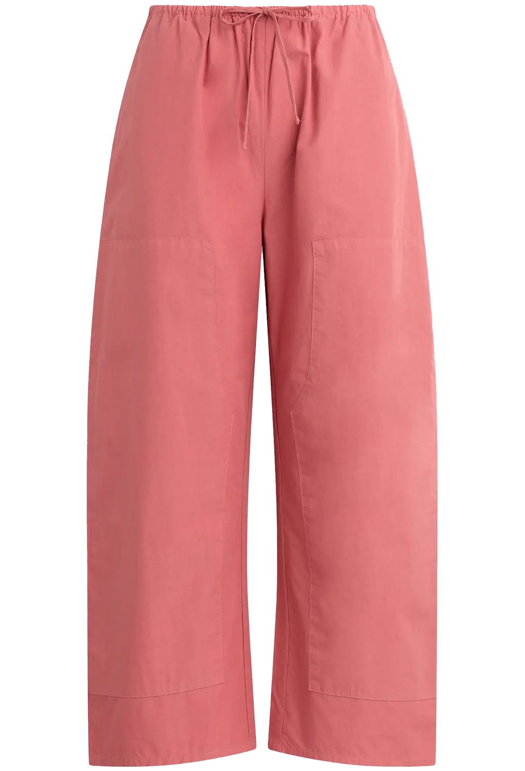 coral wide-leg pants on a white background