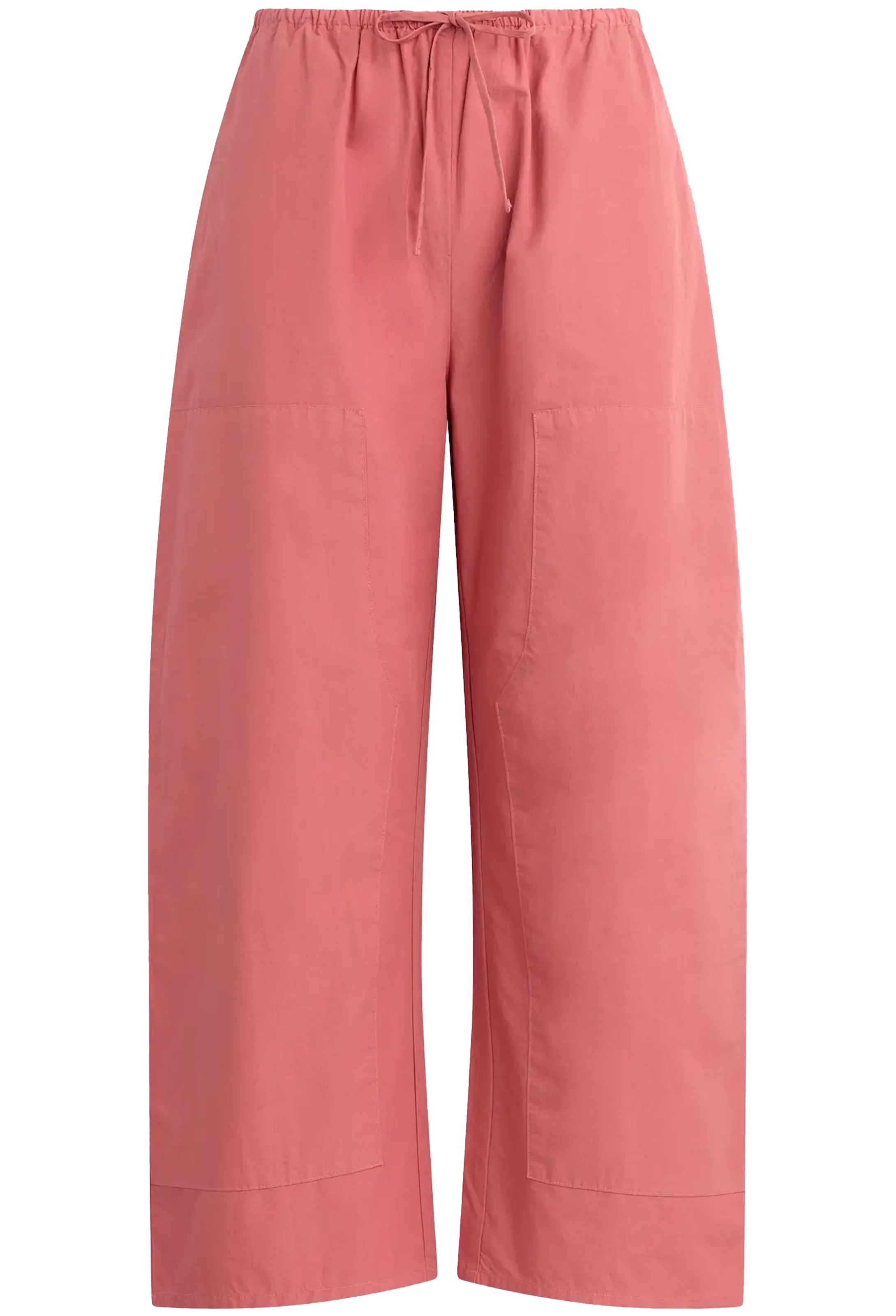coral wide-leg pants on a white background