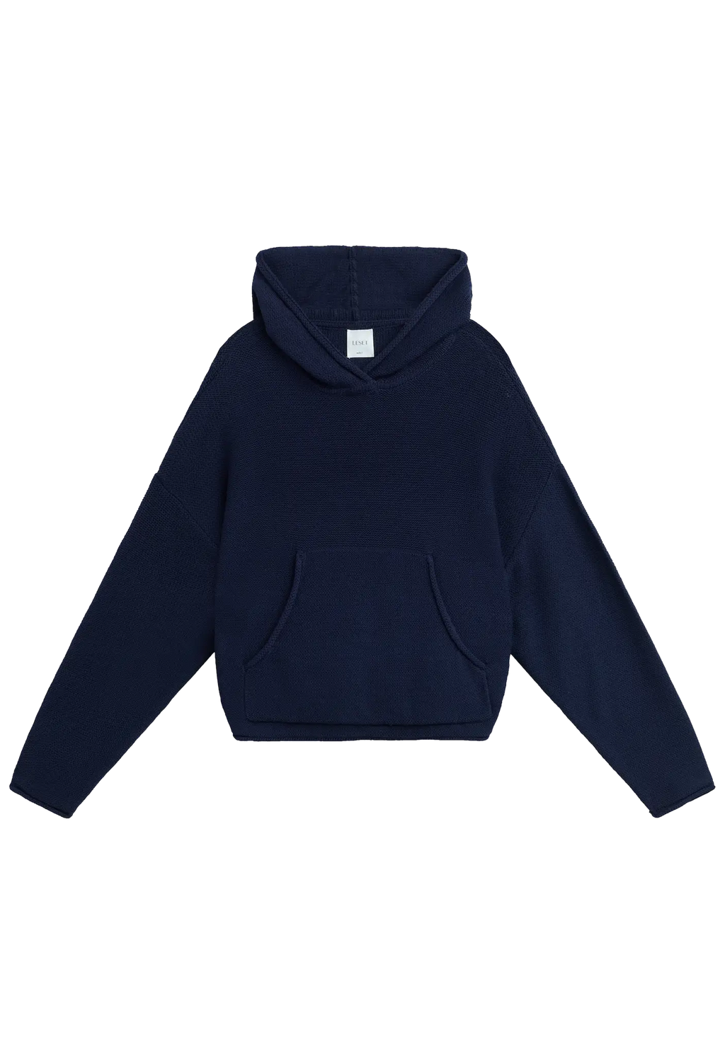 Navy blue hoodie on a transparent background