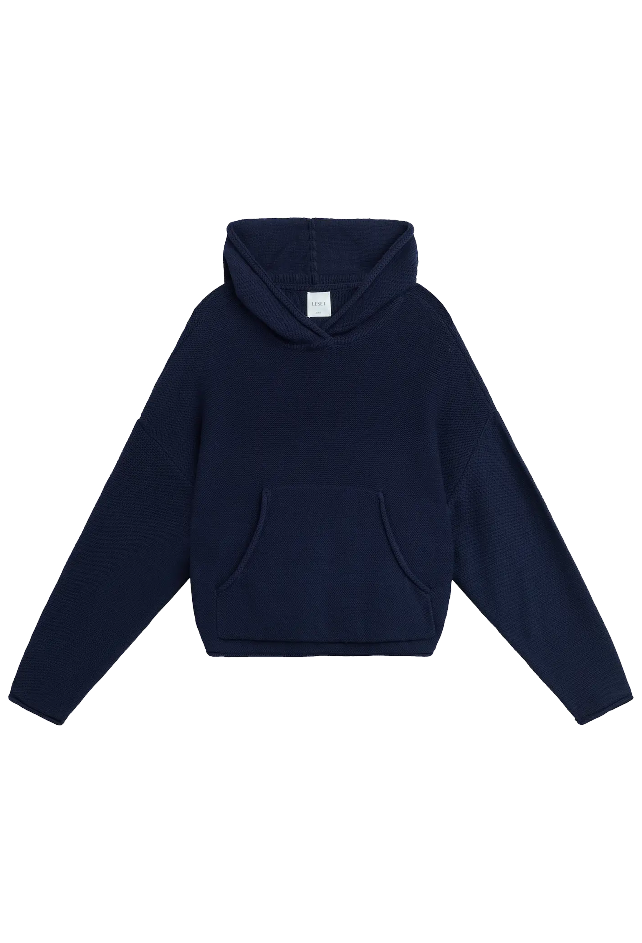 Navy blue hoodie on a transparent background