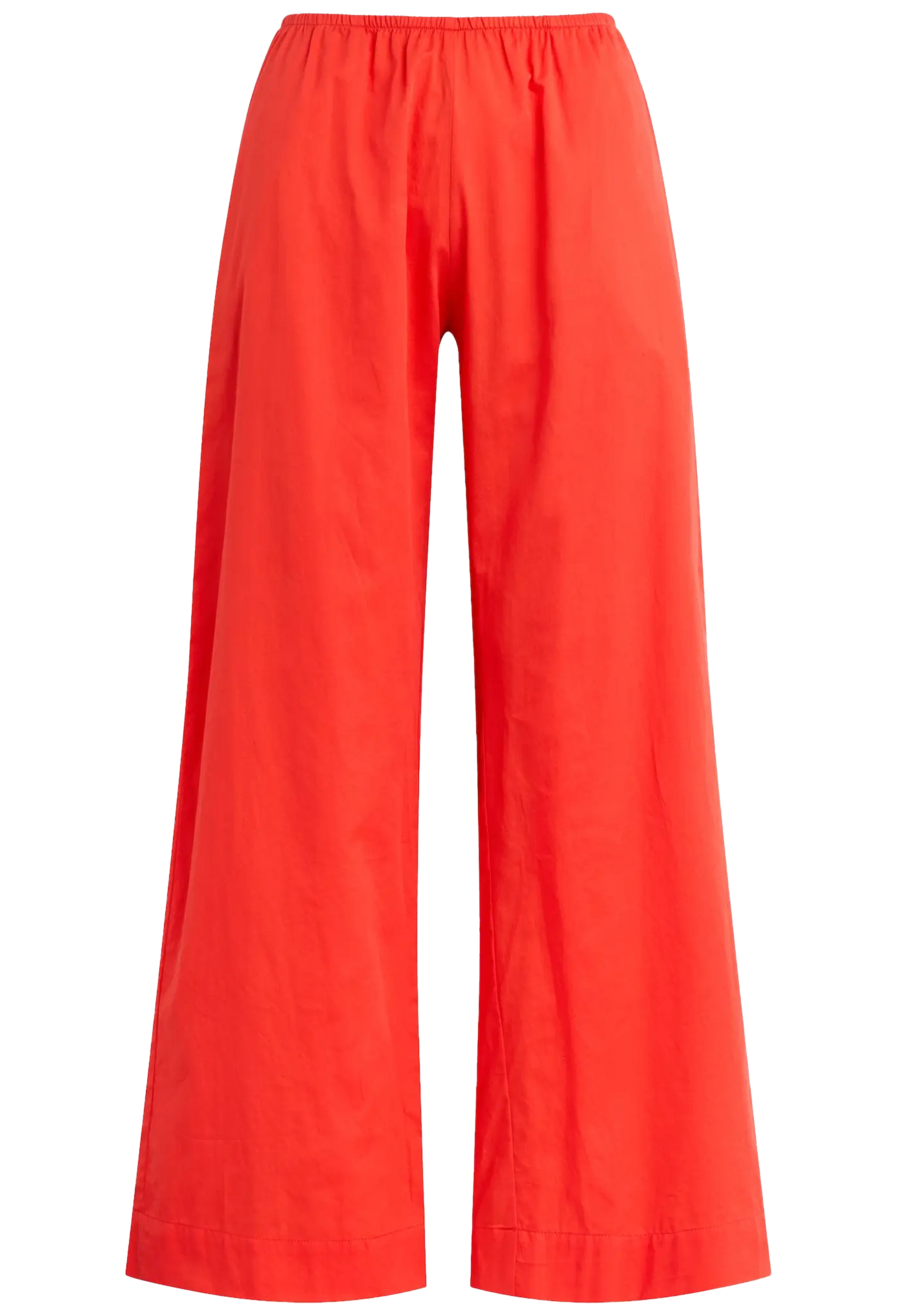 Red wide-leg pants on a white background