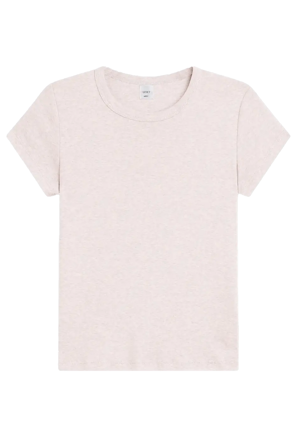 Light pink t-shirt on a white background
