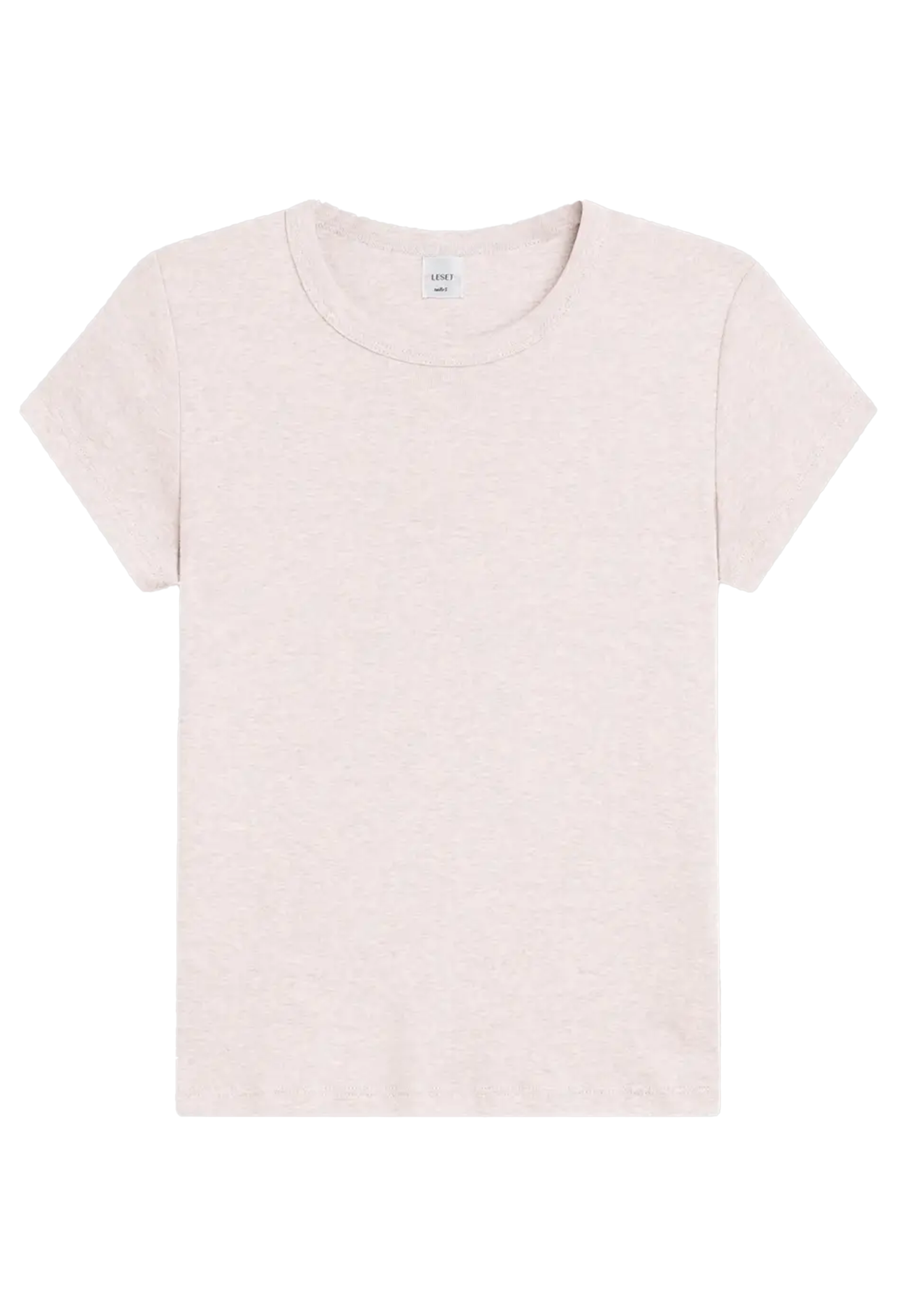 Light pink t-shirt on a white background