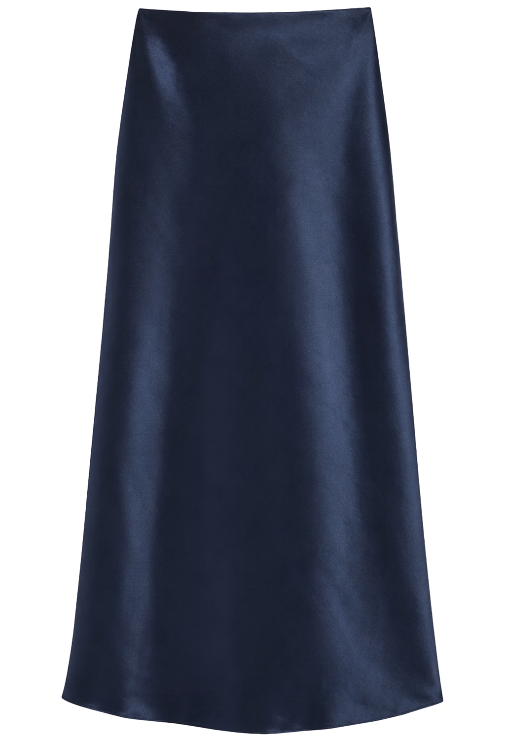 long blue skirt on a white background