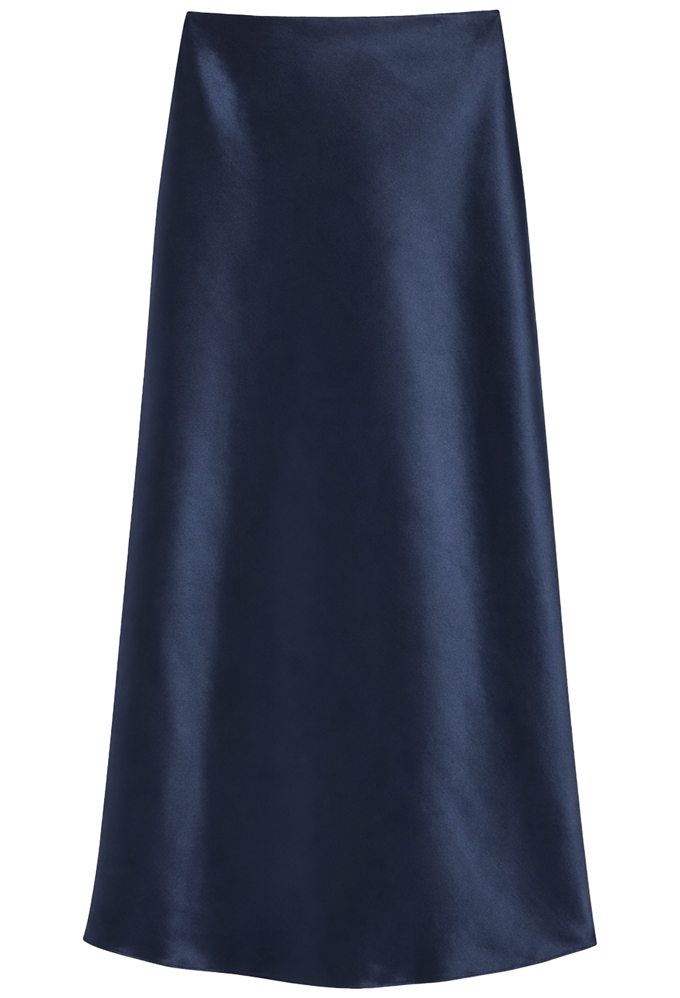 long blue skirt on a white background