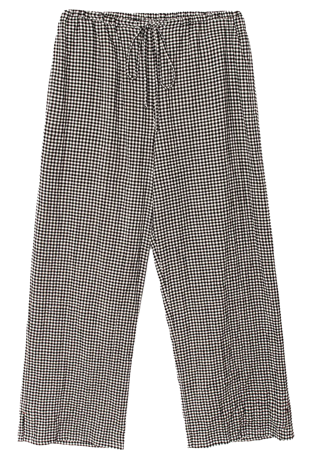 Black and white checkered pants on a transparent background