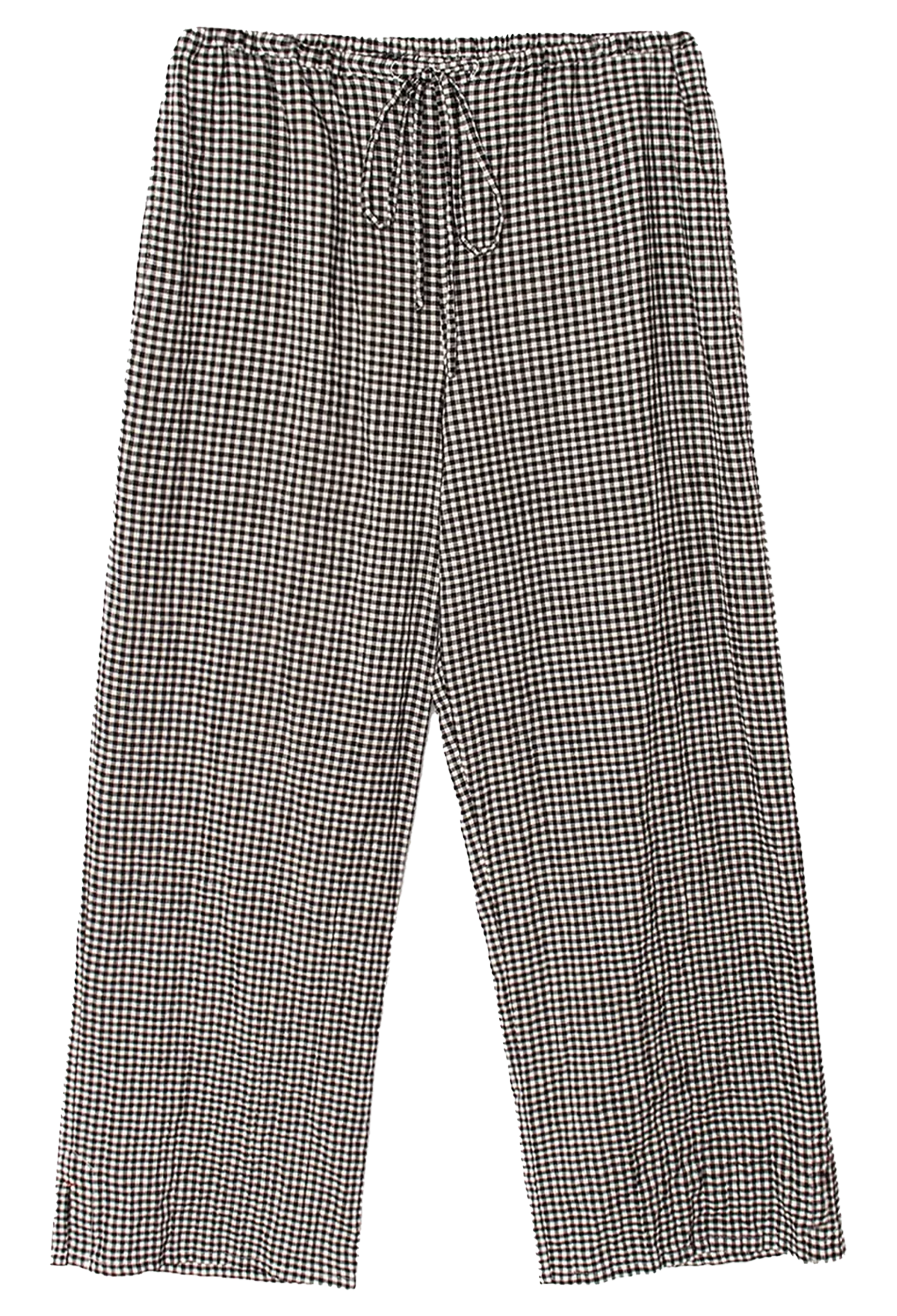 Black and white checkered pants on a transparent background