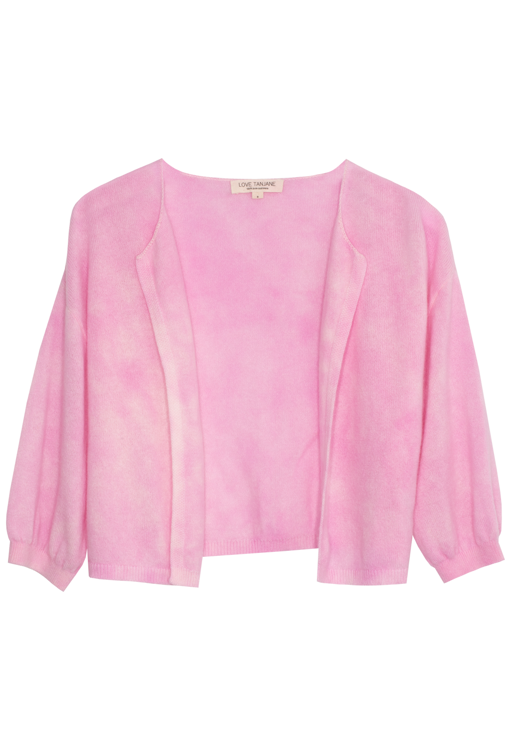 Pink cardigan on a white background