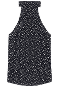 Black top with white star pattern on a white background