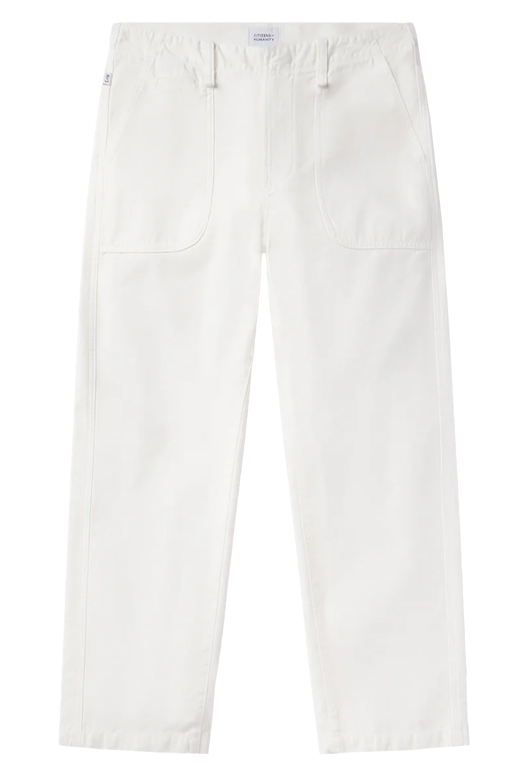 White pants on a white background
