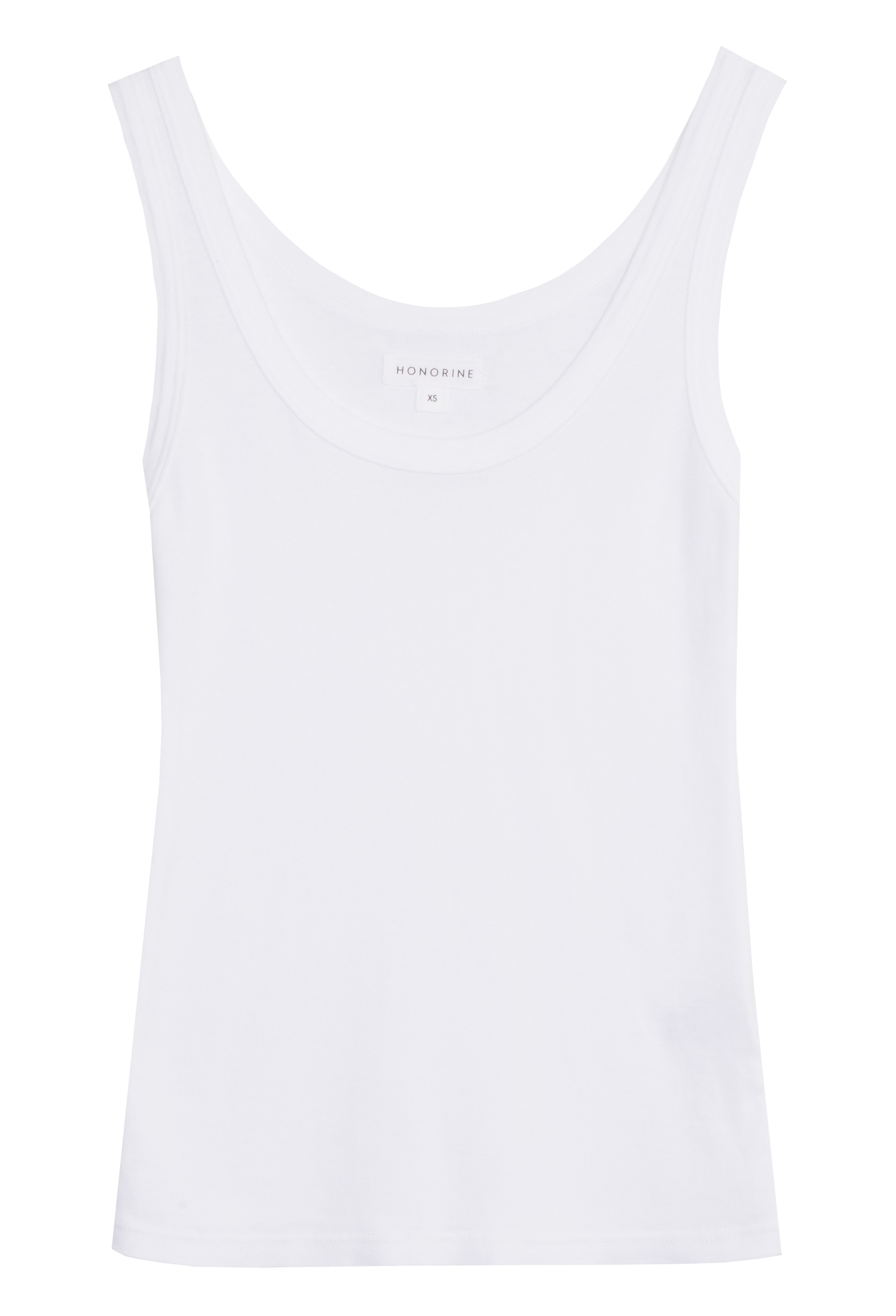 White tank top on a white background