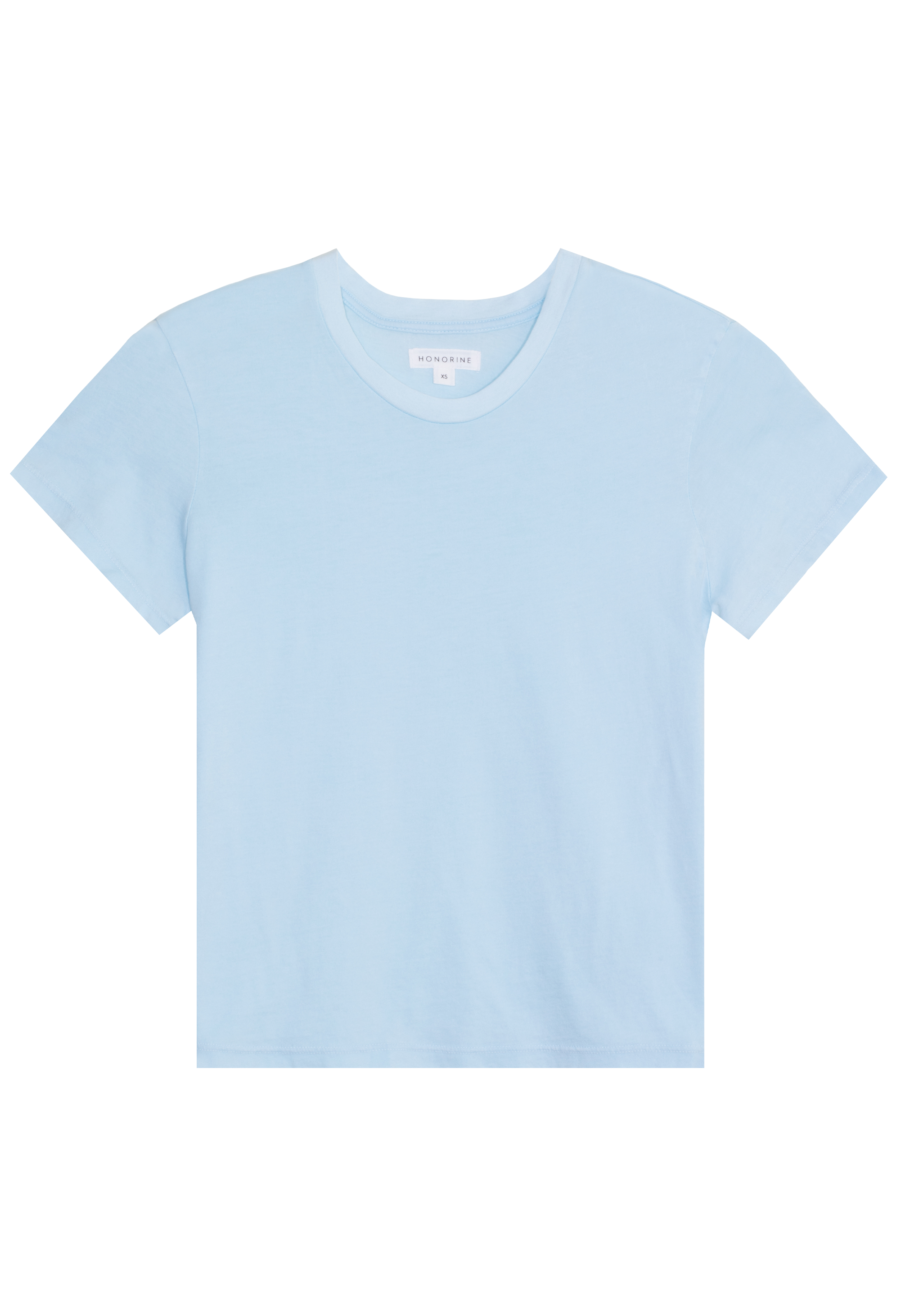 Light blue t-shirt on a white background
